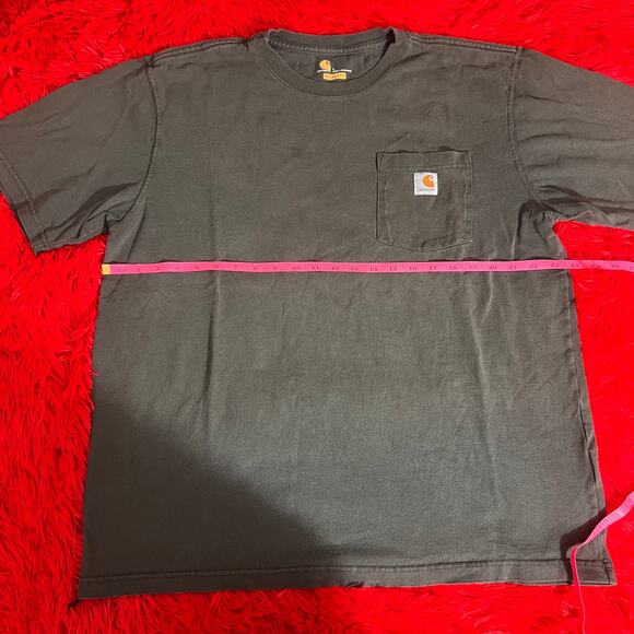 Carhartt Loose Fit Heavyweight Pocket T-Shirt Men's Large L Dusty Olive K87 - Picture 2 of 4